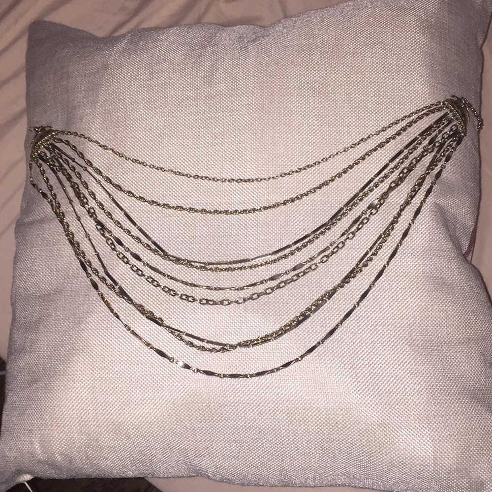 Layered silver necklace